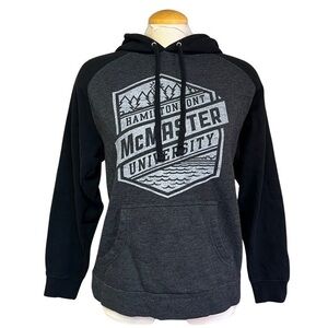 Grey and Black McMaster University Hamilton Ontario Hoodie - Women's Small